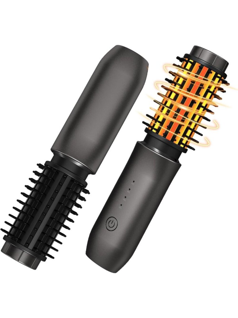 Portable Cordless Hot Brush - Fast Heating Hair Straightener, 4 Temp Settings